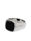 Tom Wood Cushion Black Onyx Ring In Silver