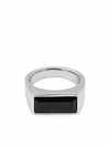 Tom Wood Onyx Stone Peaky Ring In Silver