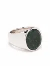 Tom Wood Oval Marble Ring In Silver
