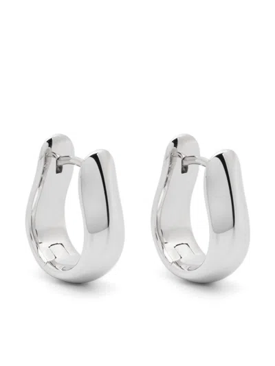 Tom Wood Oyster Earrings In Silver