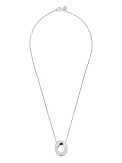 Tom Wood Pebble Necklace In Silver