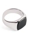 Tom Wood Polished Onyx Kay Signet Ring In Metallic