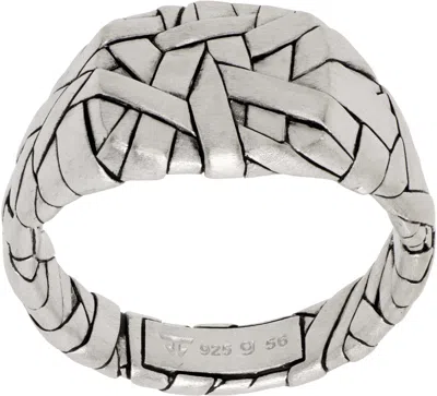 Tom Wood Quilt Small Ring In Silver