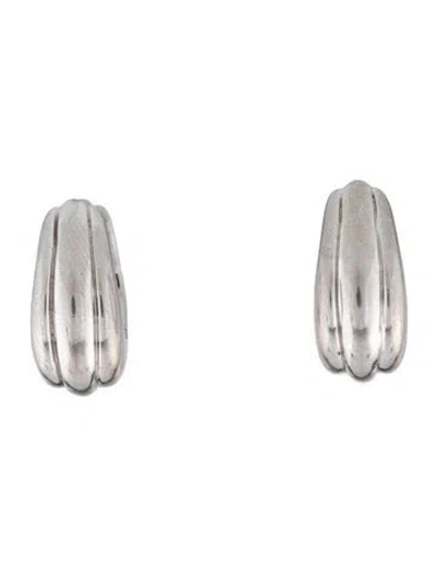 Pre-owned Tom Wood Ribbed Hoop Earrings In Multicolor