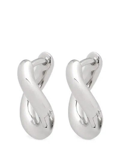 Tom Wood River Huggie Hoop Earrings In Metallic