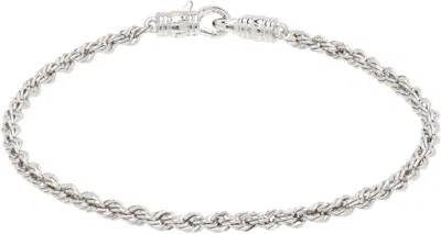 Tom Wood Rope Bracelet In Silver