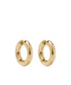 Tom Wood Medium Chunky Hoop Earrings In Yellow