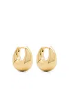 Tom Wood Sculpted Hoop Earrings In Gold