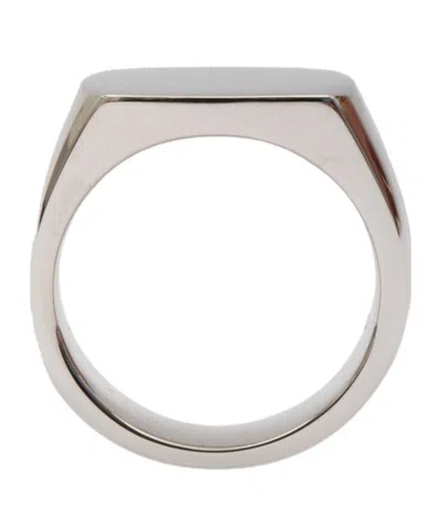 Tom Wood Signet Sterling Silver Ring In Metallic