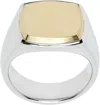 TOM WOOD SILVER & GOLD CUSHION TOP RING