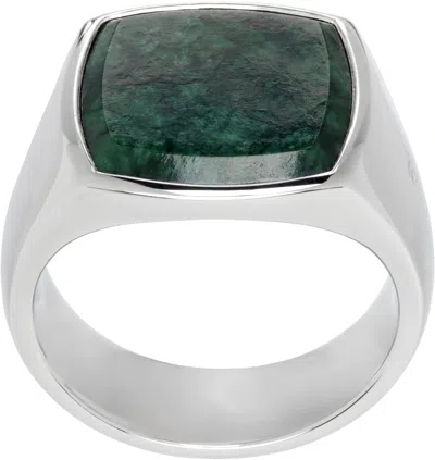 Tom Wood Polished Onyx Kay Signet Ring In Silver