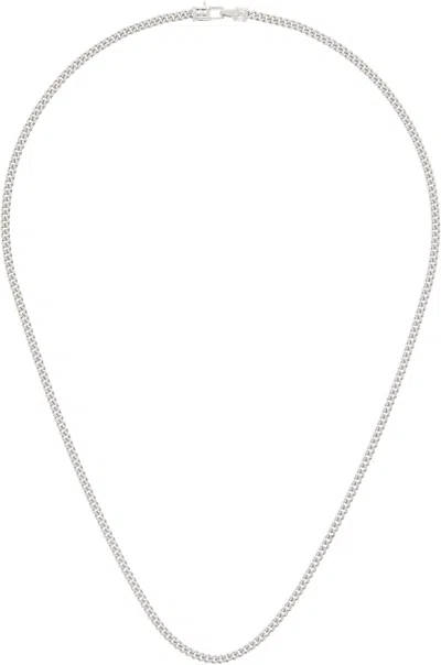Tom Wood Silver Curb Chain M Necklace In 925 Sterling Silver