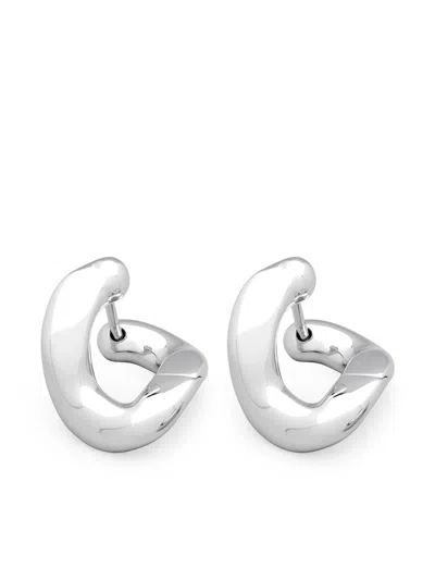 Tom Wood Silver Dean Hoop Earrings