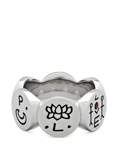 Tom Wood Simple Love Engraved Ring In Metallic