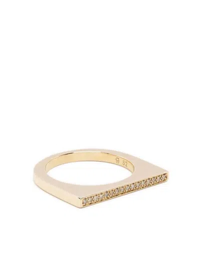 Tom Wood Sleek 9kt Gold Diamond Ring