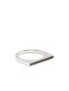 Tom Wood Sleek Ring Top Black Spinel Accessories In Grey