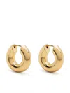 Tom Wood Small Chunky Hoop Earrings In Gold