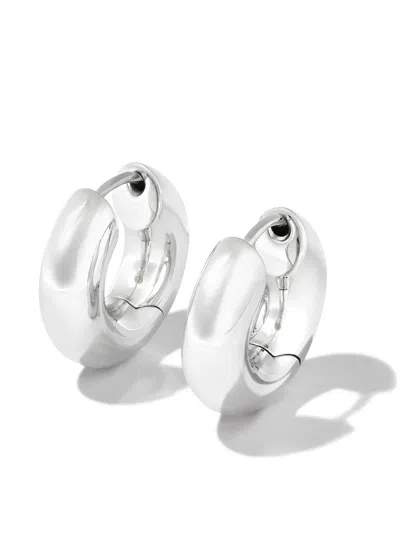 Tom Wood Small Chunky Hoop Earrings In Silver