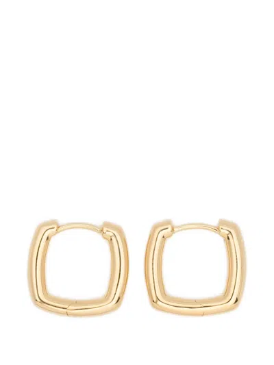 Tom Wood Small Frame Square Hoop Earrings In Gold