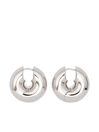 Tom Wood Sphere Hoop Earrings In Silver
