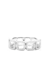Tom Wood Square-link Zirconia Ring In Silver
