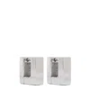 Tom Wood Square Pendant Earrings In White