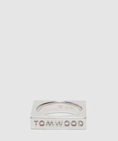 Tom Wood Square Ring In Silver