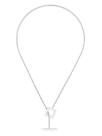Tom Wood Eckige Kordelkette In Silber