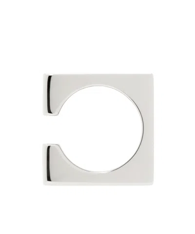Tom Wood Square Single Ear Cuff In White
