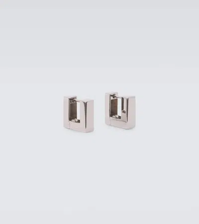 Tom Wood Square Small Sterling Silver Earrings In Metallic