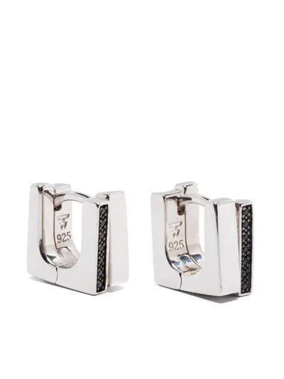 Tom Wood Step Duo Huggie Earrings In Silver
