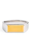 Tom Wood Sterling Silver And Yellow Gold Peaky Ring In Silver