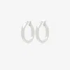 Tom Wood Sterling Silver Classic Medium Hoop Earrings In Silver