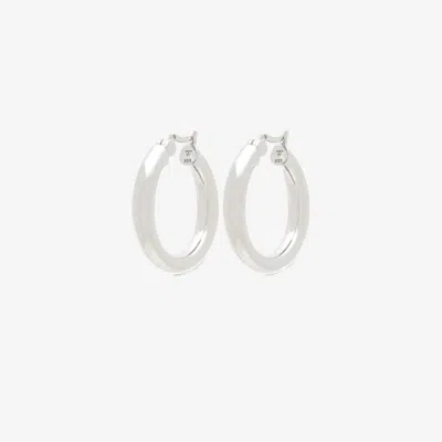 Tom Wood Sterling Silver Classic Medium Hoop Earrings