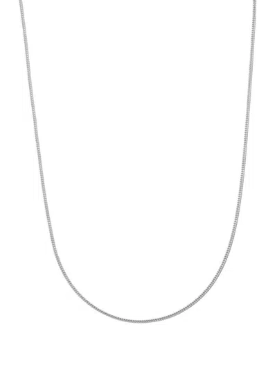 Tom Wood Sterling Silver Curb Chain Slim Necklace