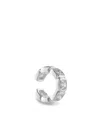 Tom Wood Sterling Silver Cushion Crystal-embellished Ear Cuff In Silver