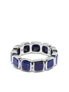 Tom Wood Sterling Silver Cushion Lapis Ring In Silver