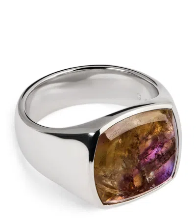 Tom Wood Sterling Silver Cushion Sakura Ring