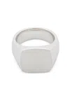 Tom Wood Sterling Silver Cushion Satin Ring In White