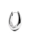 Tom Wood Sterling Silver Hoop Earrings In Metallic