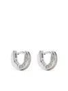 Tom Wood Sterling Silver Nova Huggies Zirconia Earrings In Silver