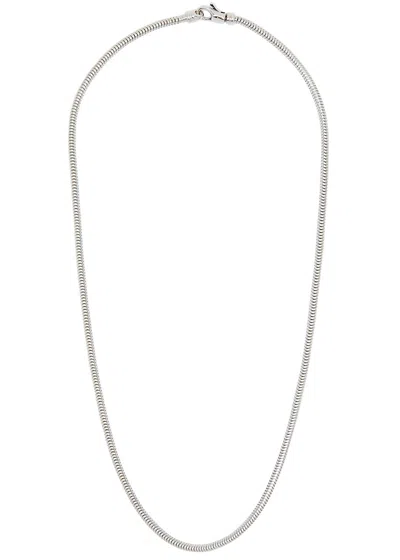 Tom Wood Sterling Silver Snake Chain Necklace In Metallic