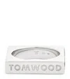 Tom Wood Sterling Silver Square Ring In Silver