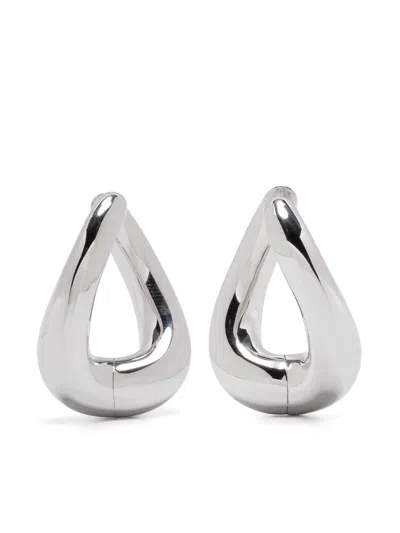Tom Wood Twist Hoop Earrings In Silber