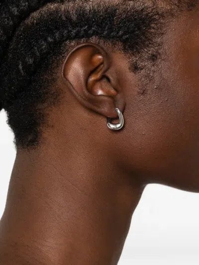 Tom Wood Twist Hoop Earrings In Metallic