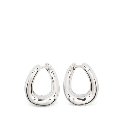 Tom Wood Twist Hoop Earrings In Metallic