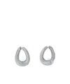 Tom Wood Twisted Loop Earrings In Gray