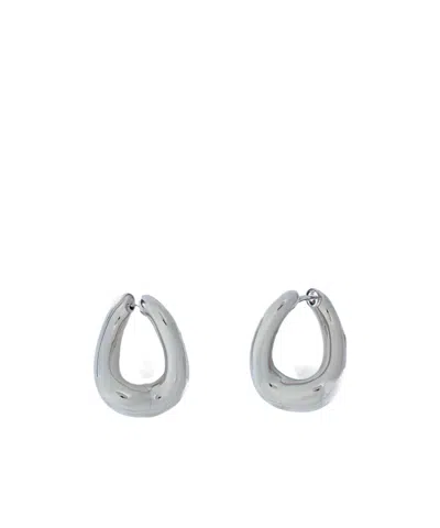 Tom Wood Twisted Loop Earrings In Gray