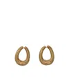 Tom Wood Twisted Loop Earrings In Yellow