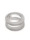 Tom Wood Vault Double Zirconias Rings In Silber